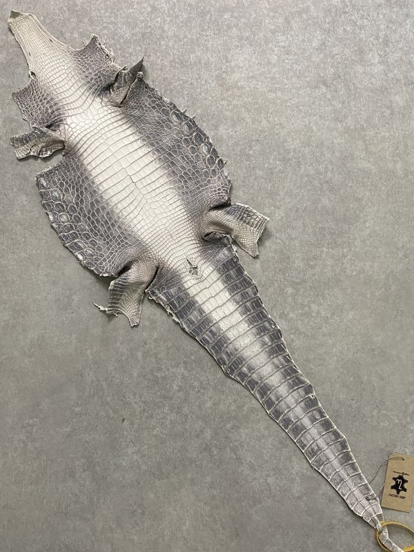 ヒマラヤクロコダイル ナチュラル 26 ワニ革 ナイルクロコダイル 