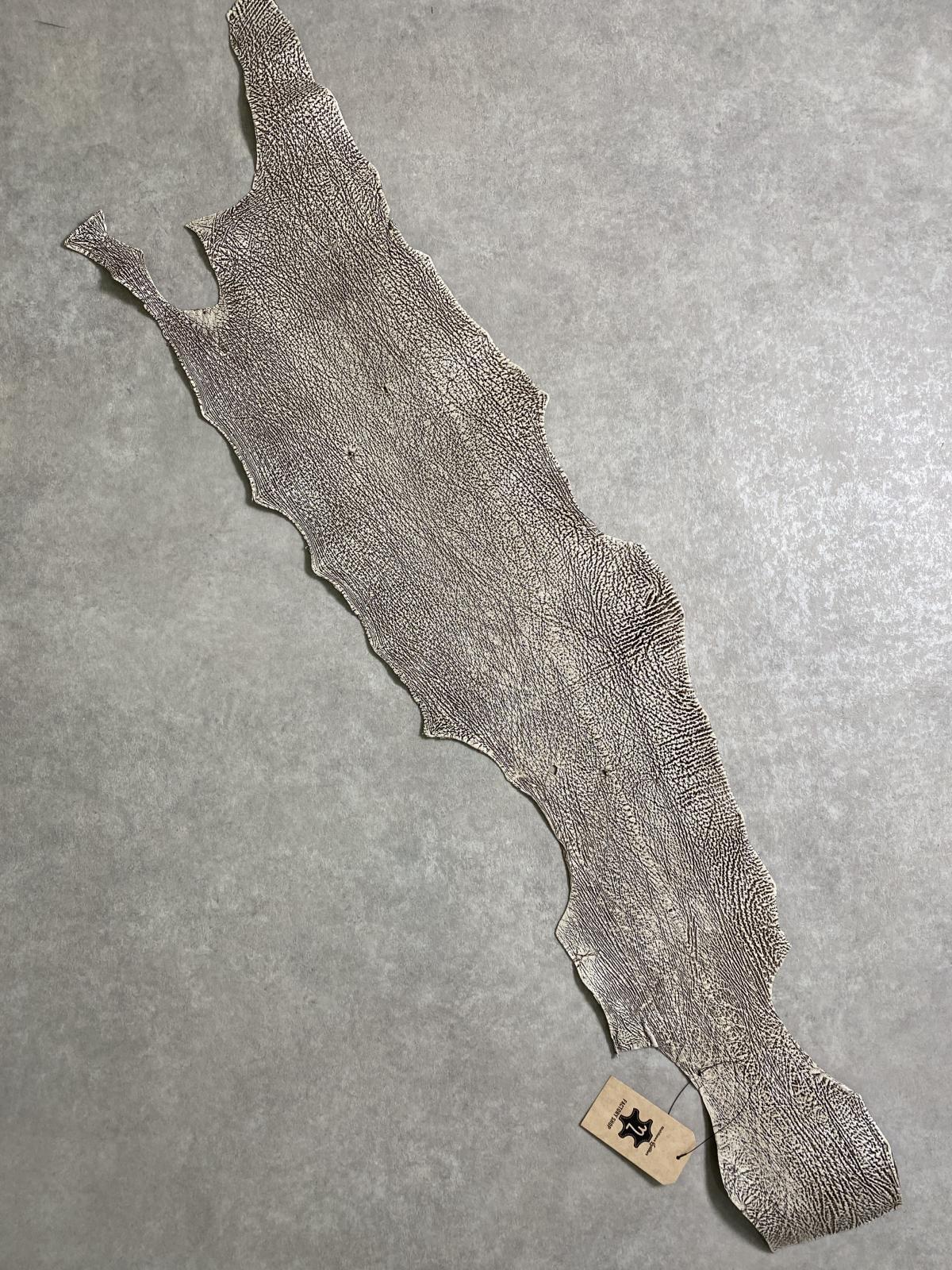 シャーク　バニラ×茶　サメ革　鮫革　シャークスキン　